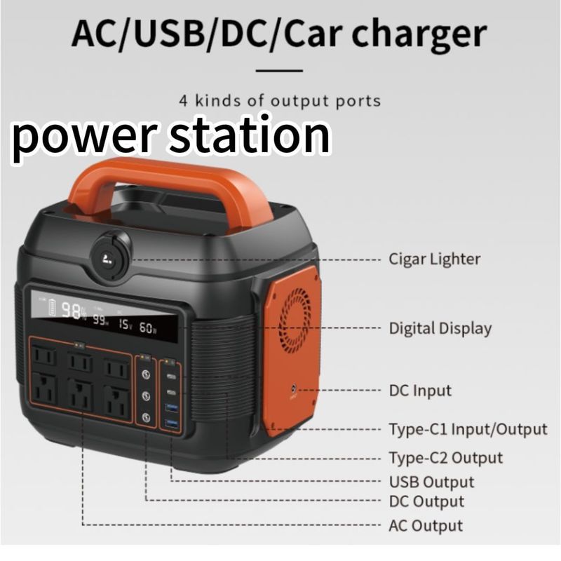 S6 600W Viaje conveniente Batería de litio Almacenamiento de energía Estación de energía portátil