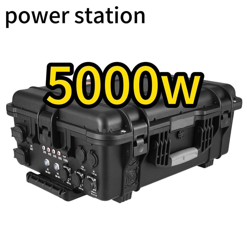 LT-50 Estación eléctrica portátil de aventura al aire libre de 5000 W con material de cáscara de aleación ABS