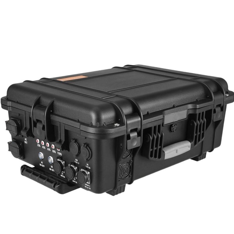 Estación eléctrica de generador solar exterior negro de 4000W 18W Max Tiempo de carga USB/tipo-C 6-7h