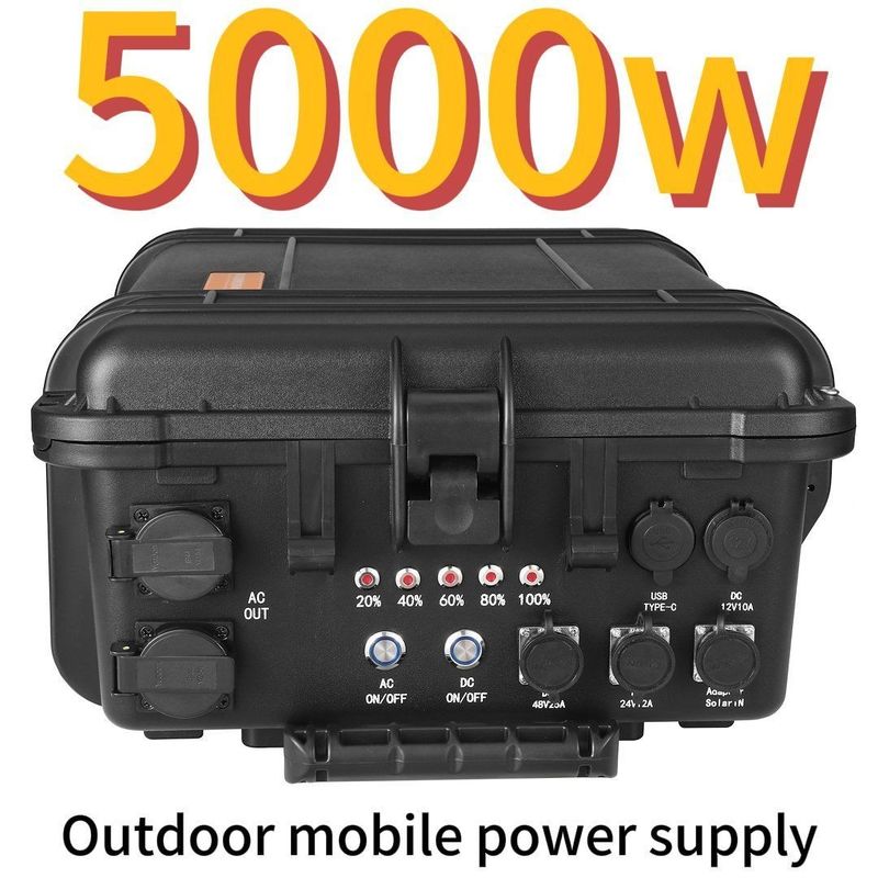 Protección contra bajas temperaturas Generador solar LiFePO4 de corriente al aire libre de 5000W