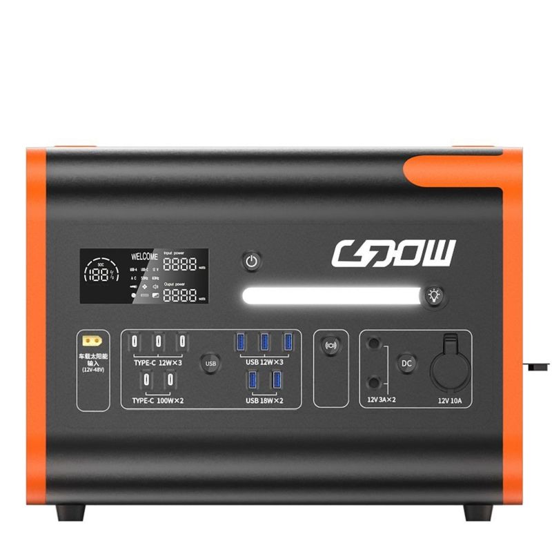 Un38.3/Msos Autenticación 2200W 220V Generador portátil de carga solar de 800W para exteriores
