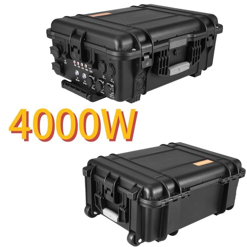 Caja de tiro negro Fotografía con drones al aire libre Estación de energía portátil 4000W/3840wh Poderosa