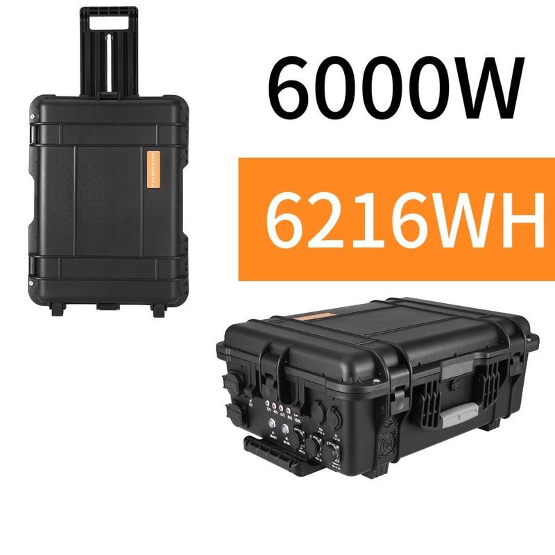 ODM/OEM Material de la cáscara de aleación ABS 6000W/6216wh Generador solar LiFePO4 para el hogar al aire libre
