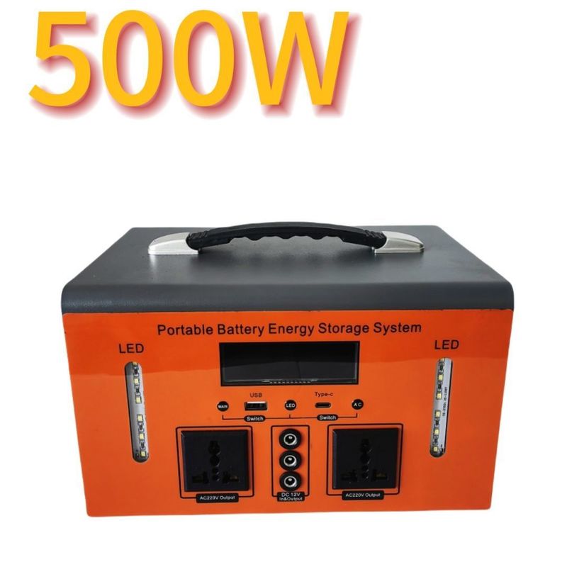 Fuente de alimentación de batería de litio portátil XT500 500W para acampar al aire libre y emergencias