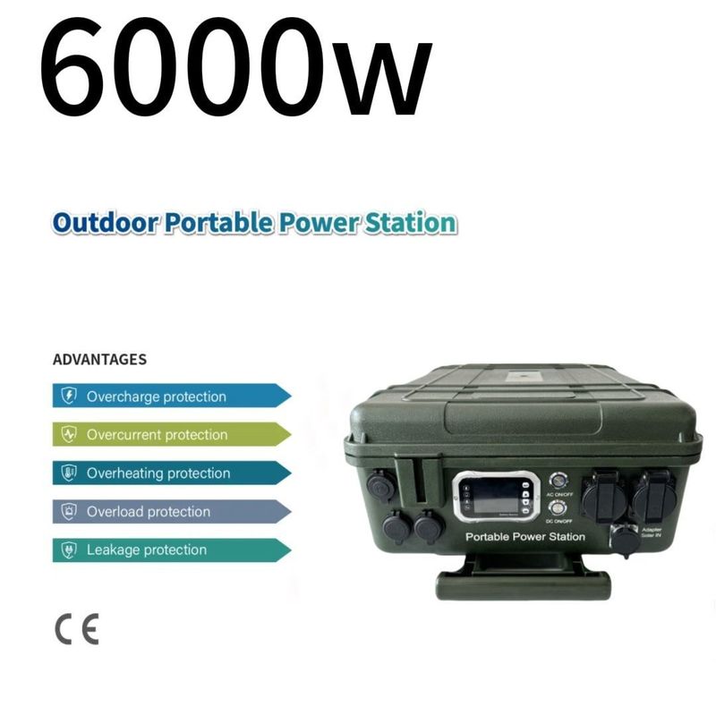 Generador de 6000W/110V/230V con panel solar cargando su fuente de energía de emergencia