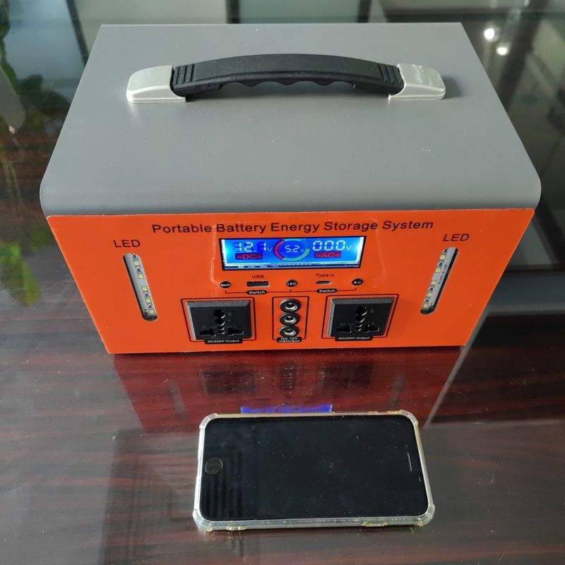 Estación de energía portátil de 500W de oficina de respaldo de carga con salida de 12V DC 11-14V Max