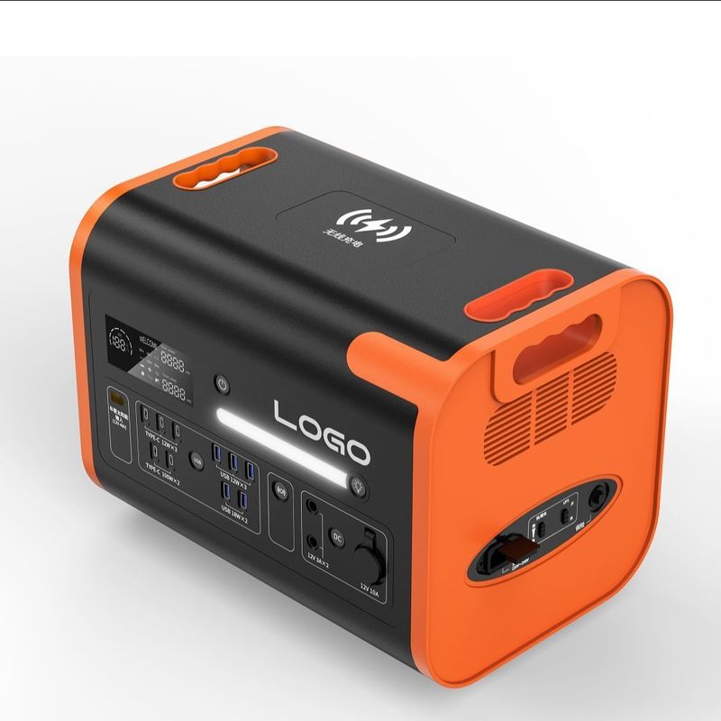 1500W AC Carga 2400W/40ah Viajes Portable Almacenamiento de energía de litio Estación de energía solar