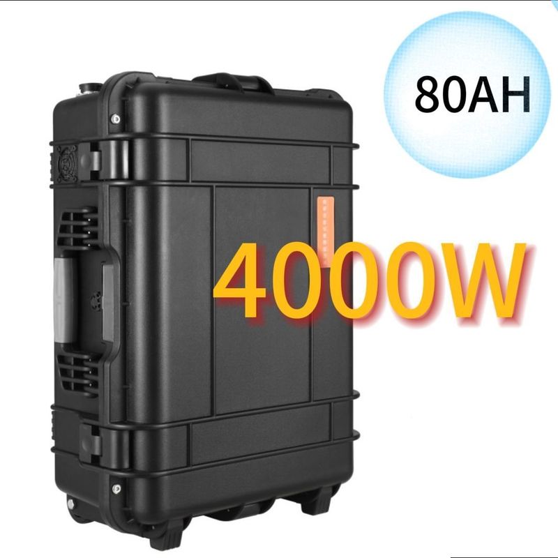 Estación de energía portátil de 4000W/110V/230V para almacenamiento de energía LiFePO4 e indicador de batería