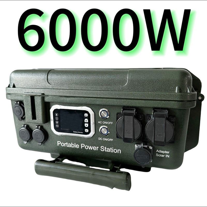 Control MPPT 6000W/6048wh Estación de energía móvil de aire libre portátil AC/DC para productos