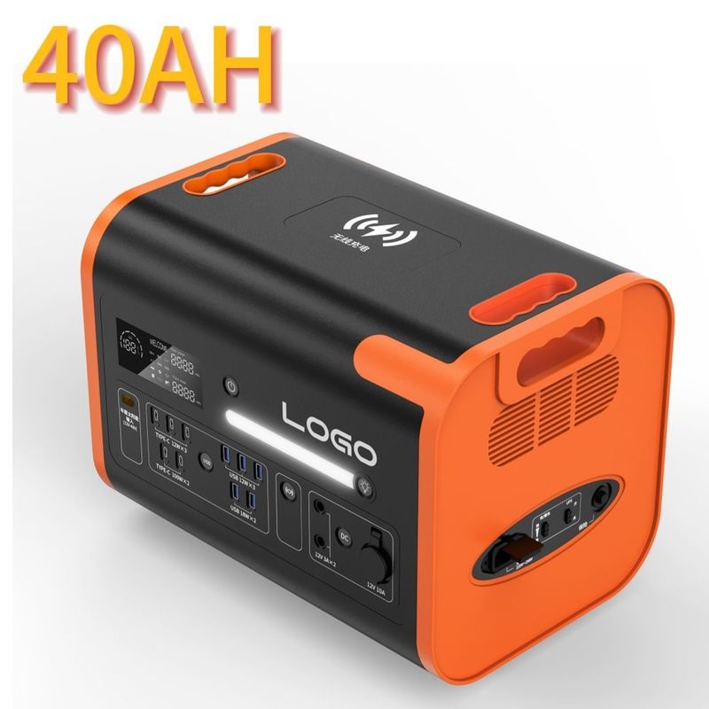 Estación eléctrica de almacenamiento de energía de emergencia con 2400W portátil y tipo C 3*18W/2*100W