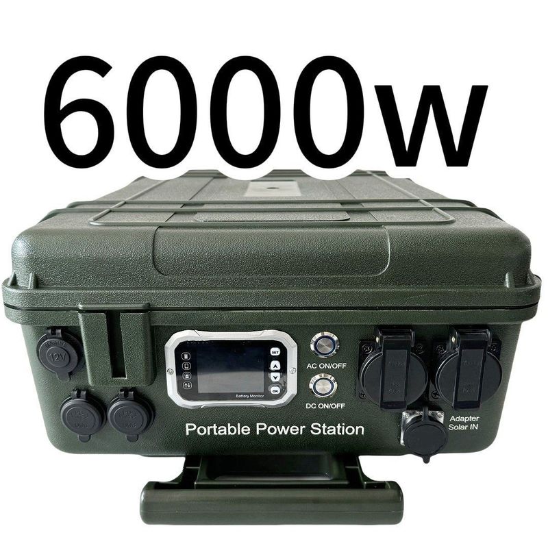 6048wh Generador de energía solar móvil de gran capacidad Estación eléctrica de 6000W para una gran demanda